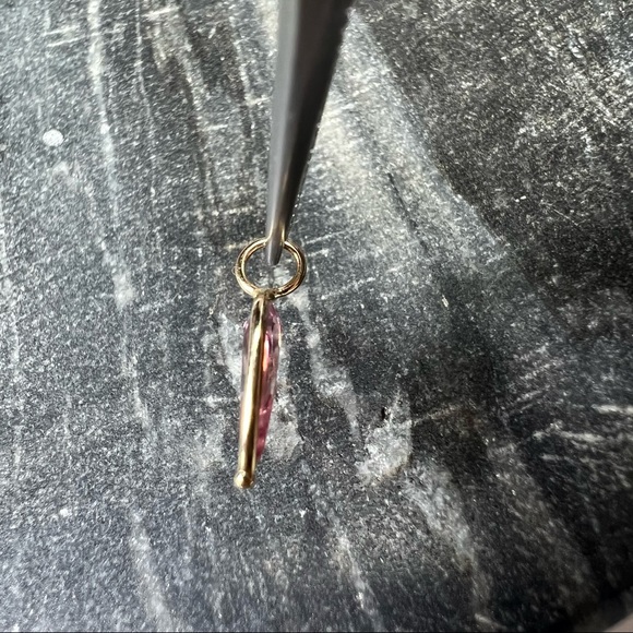 .60ct Glowing Pear Tourmaline 14K Yellow Gold Pendant 16x5mm - Picture 4 of 4